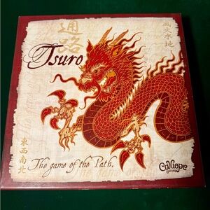 Tsuro Board Game with Red Dragon Design